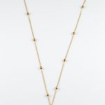 Collier chaîne bille doré avec lettres à personnaliser