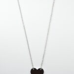 Collier fin argenté avec médaillon cœur à graver