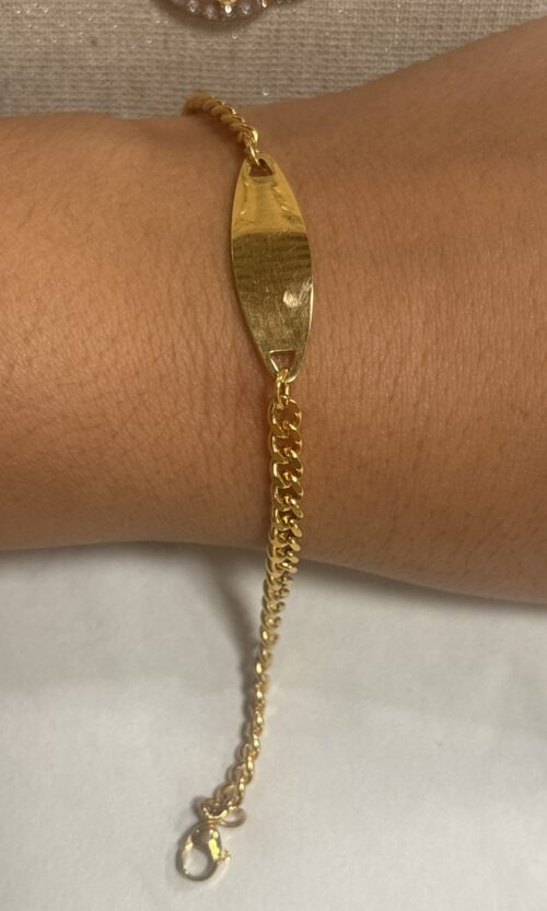 Gourmette chaîne maille acier