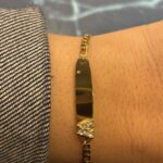 Gourmette enfant papillon & gravure