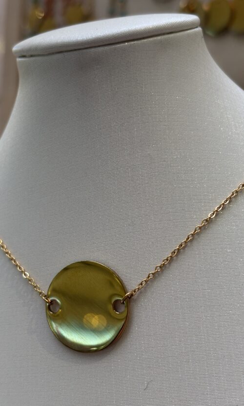 Collier gravure Gros Rond