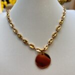 Collier Gravure graine de café