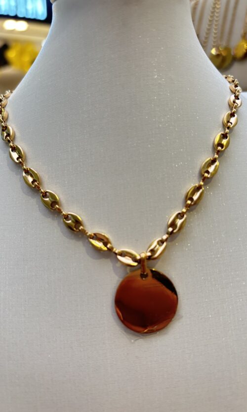 Collier Gravure graine de café